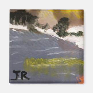 冬の湖のシ絵画ーンby jamie magnets マグネット