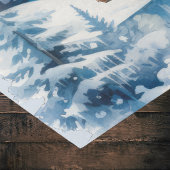 冬の湖の家の近くの森の雪の鹿 薄葉紙