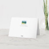 冬の湖の水の色ロマンチック私はあなたを愛 カード (裏面)