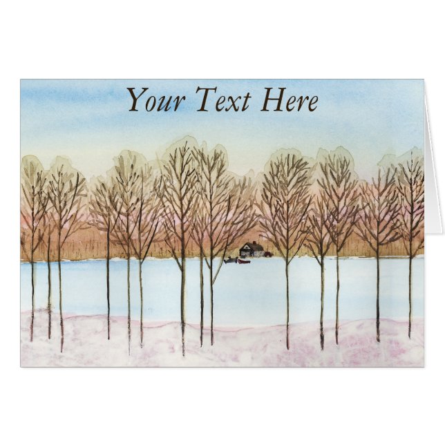 冬の湖 (正面横)