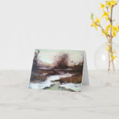 冬の湿地ノートカード カード (黄色い花)