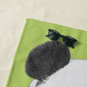 冬の準備ができたパンダくまは|あなたの名前を加えます ビーチタオル (インサイチュ)