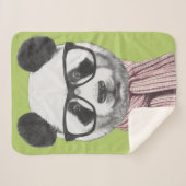 冬の準備ができたパンダくま シェルパブランケット (正面(横))