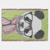 冬の準備ができたパンダくま スローブランケット (正面)