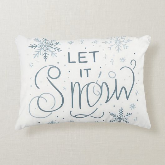 冬の準備をしろ!雪を降らせる アクセントクッション (正面)