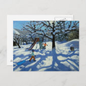 冬の滑り台ブールサンモリッツ ポストカード (正面/裏面)