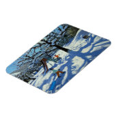 冬の滑り台ブールサンモリッツ マグネット (左側)