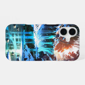 冬の滝の魔法 iPhone 16ケース (裏面横)