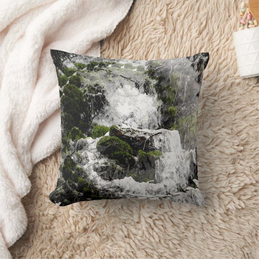 冬の滝….. クッション (ブランケット)