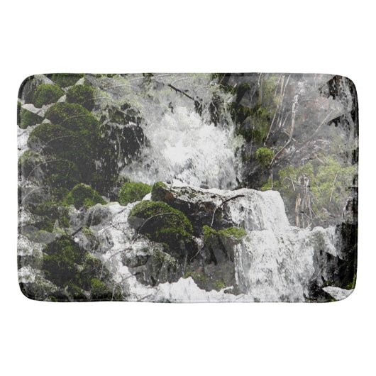 冬の滝…... バスマット (正面)