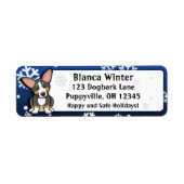 冬の漫画のトリコールペンブロークウェルシュコーギー ラベル (正面)