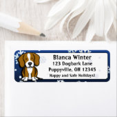 冬の漫画のビーグル ラベル (インサイチュ)