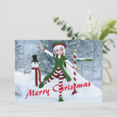 冬の漫画の中のクリスマス シーズンカード (スタンド正面)