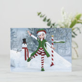 冬の漫画の中のクリスマス シーズンカード (スタンド正面)