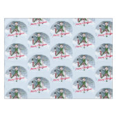 冬の漫画の中のクリスマス テーブルクロス (正面(横))