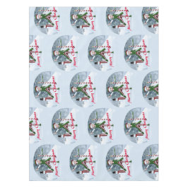 冬の漫画の中のクリスマス テーブルクロス