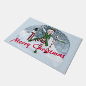 冬の漫画の中のクリスマス ドアマット (アングル)