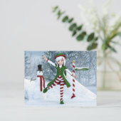 冬の漫画の中のクリスマス ポストカード (スタンド正面)