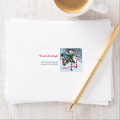 冬の漫画の中のクリスマス ラベル (インサイチュ)