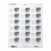 冬の漫画の中のクリスマス ラベル (フルシート)