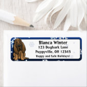 冬の漫画ブラッドハウンド ラベル (インサイチュ)