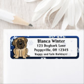 冬の漫画マスティフ ラベル (インサイチュ)