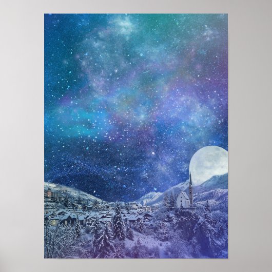 冬の澄ん夜のポスター ポスター (正面)