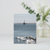 冬の灯台 ポストカード (スタンド正面)