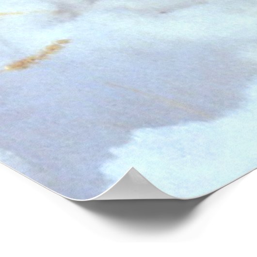 冬の灰色のオオカミ ポスター (角)