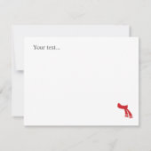 冬の灰色の外でメリークリスマス雪だるま ノートカード (裏面)