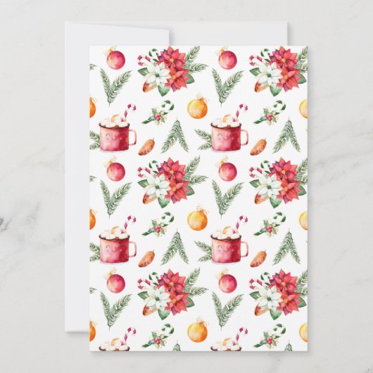 冬の焚き火バースデー・パーティーへの招待 (裏面)