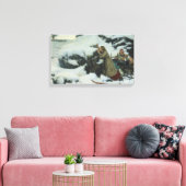 冬の焼けた村（アルバート・エーデルフェルト） キャンバスプリント (インサイチュ (リビング))