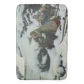 冬の焼けた村(アルバート・エーデルフェルト) バスマット (正面縦)