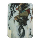 冬の焼けた村（アルバート・エーデルフェルト） マグネット (縦)