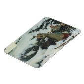 冬の焼けた村（アルバート・エーデルフェルト） マグネット (左側)