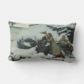 冬の焼けた村(アルバート・エーデルフェルト) ランバークッション (裏面)