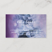 冬の煙Vapeショップビジネスカード 名刺 (裏面)