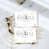 冬の熊モダン中性ベビーシャワーおむつ エンクロージャーカード