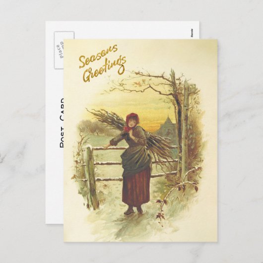 冬の燃料クリスマスポストカードの収集 シーズンポストカード (正面/裏面)