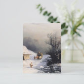 冬の牛車 ポストカード (スタンド正面)