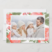 冬の牡丹 |ホリデーカード シーズンカード (正面)