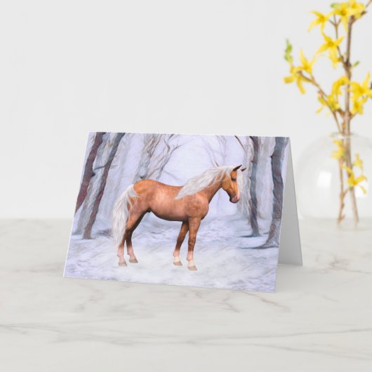 冬の牡馬 カード (黄色い花)
