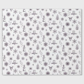 冬の物のラッピング紙 – 雪+フィグ ラッピングペーパー (フラット)