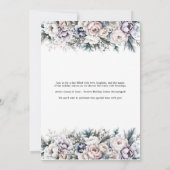 冬の物語の本をテーマにした赤ちゃんシャワー 招待状 (裏面)