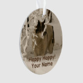 冬の犬 オーナメント (正面)