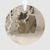 冬の犬 オーナメント (裏面)