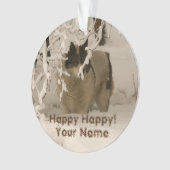 冬の犬 オーナメント (正面)