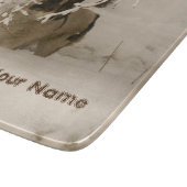 冬の犬 カッティングボード (角)