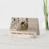 冬の犬 カード (正面)