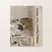 冬の犬 ジグソーパズル (縦)